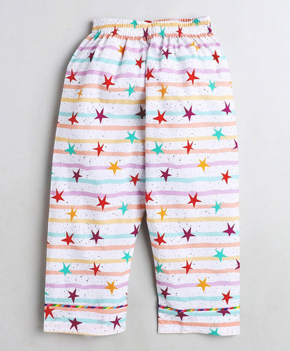 Twinkling Stars Printed Night Suit Set